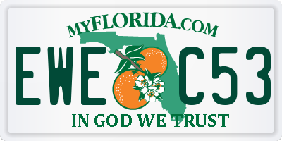 FL license plate EWEC53