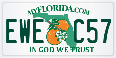 FL license plate EWEC57