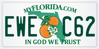 FL license plate EWEC62