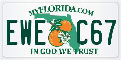 FL license plate EWEC67