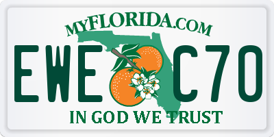 FL license plate EWEC70