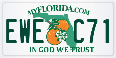 FL license plate EWEC71