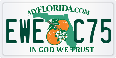 FL license plate EWEC75