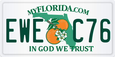 FL license plate EWEC76