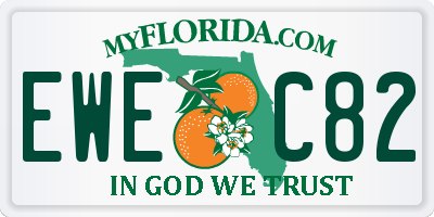 FL license plate EWEC82