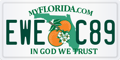 FL license plate EWEC89