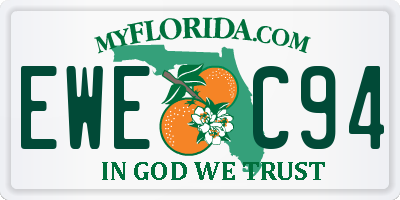 FL license plate EWEC94