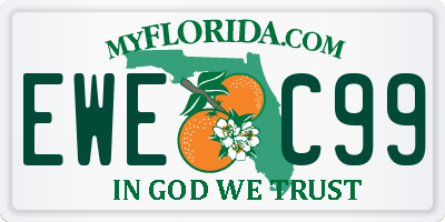 FL license plate EWEC99