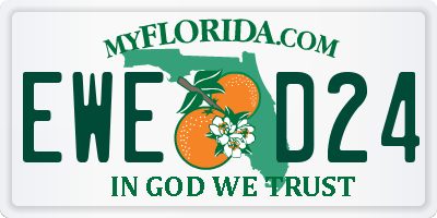 FL license plate EWED24