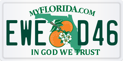 FL license plate EWED46