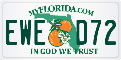 FL license plate EWED72