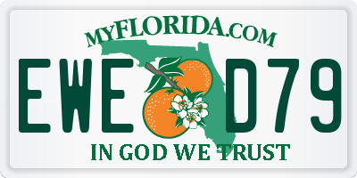FL license plate EWED79