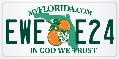 FL license plate EWEE24