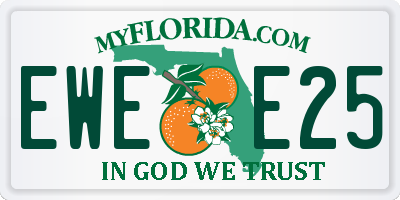 FL license plate EWEE25