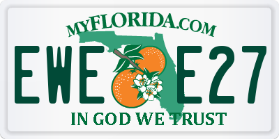FL license plate EWEE27