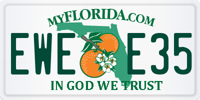 FL license plate EWEE35