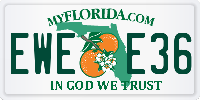 FL license plate EWEE36
