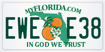 FL license plate EWEE38
