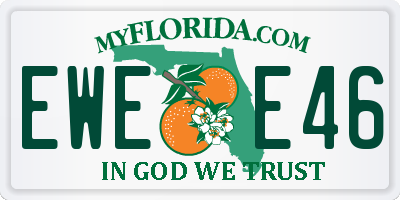 FL license plate EWEE46