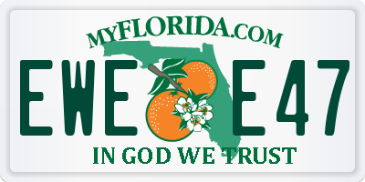 FL license plate EWEE47
