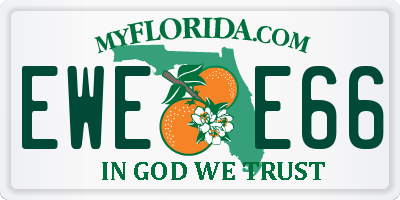 FL license plate EWEE66