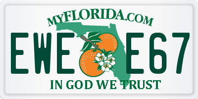 FL license plate EWEE67
