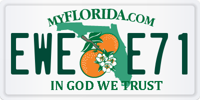 FL license plate EWEE71