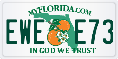 FL license plate EWEE73