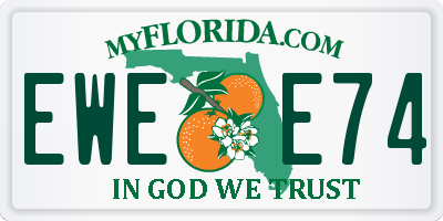 FL license plate EWEE74