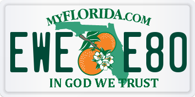 FL license plate EWEE80