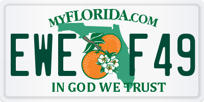 FL license plate EWEF49