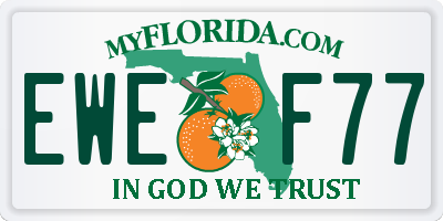 FL license plate EWEF77