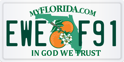 FL license plate EWEF91