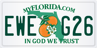 FL license plate EWEG26