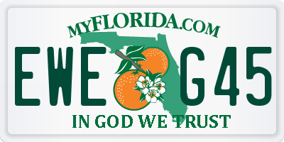 FL license plate EWEG45