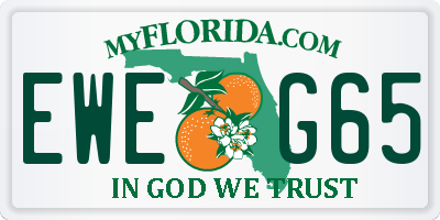 FL license plate EWEG65