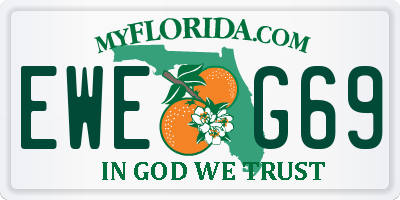 FL license plate EWEG69