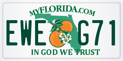 FL license plate EWEG71