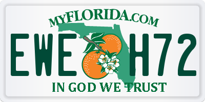 FL license plate EWEH72