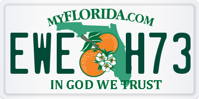 FL license plate EWEH73