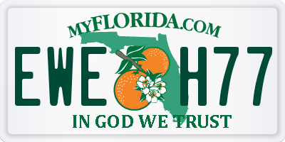 FL license plate EWEH77