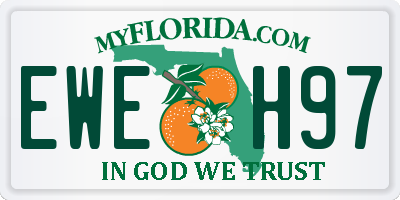 FL license plate EWEH97