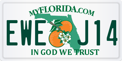 FL license plate EWEJ14