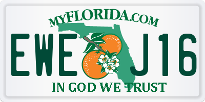 FL license plate EWEJ16
