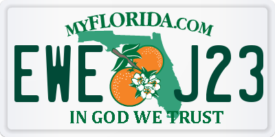 FL license plate EWEJ23