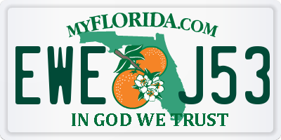 FL license plate EWEJ53