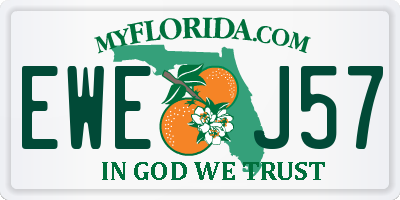 FL license plate EWEJ57