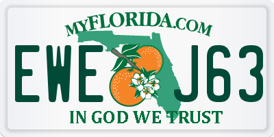 FL license plate EWEJ63