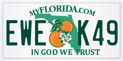 FL license plate EWEK49