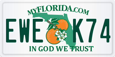FL license plate EWEK74